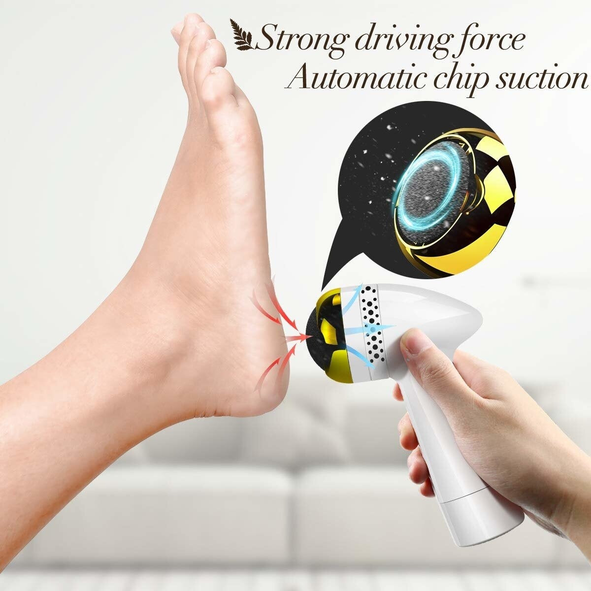 Electric Foot Callus Remover with Vacuum - Mess-Free Pedicure Tool