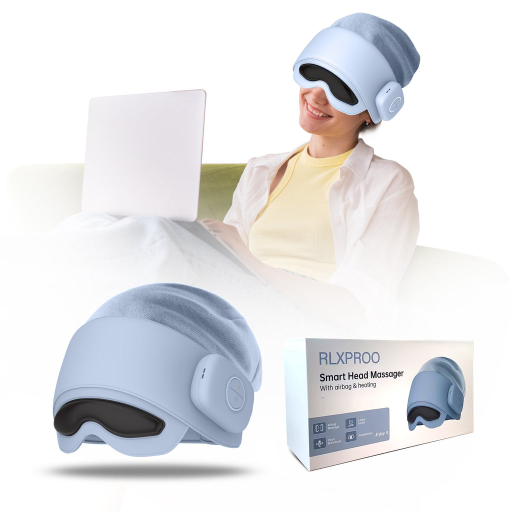 Smart Head & Eye Massager - Electric Scalp Massager with Heat & Vibration