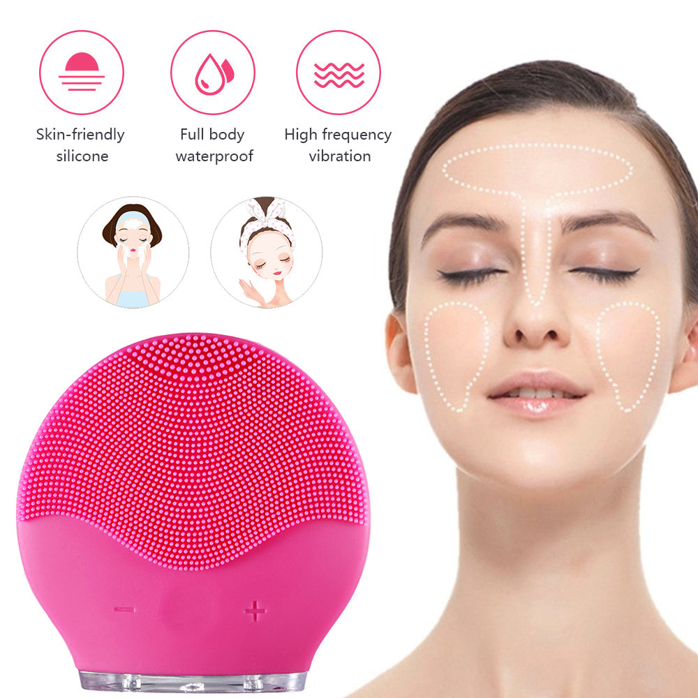 Electric waterproof silicone cleansing instrument