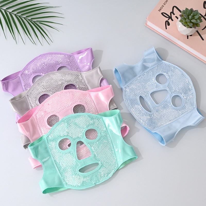 Luxora Reusable Ice Face Mask - Full Face & Eye Cooling Gel Pack for Skincare