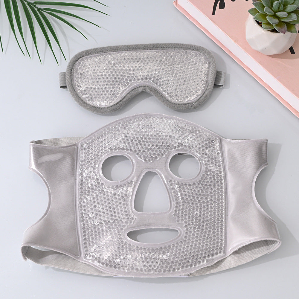 Luxora Reusable Ice Face Mask - Full Face & Eye Cooling Gel Pack for Skincare