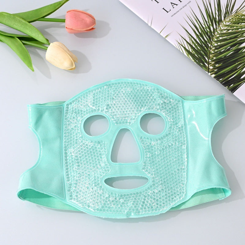 Luxora Reusable Ice Face Mask - Full Face & Eye Cooling Gel Pack for Skincare