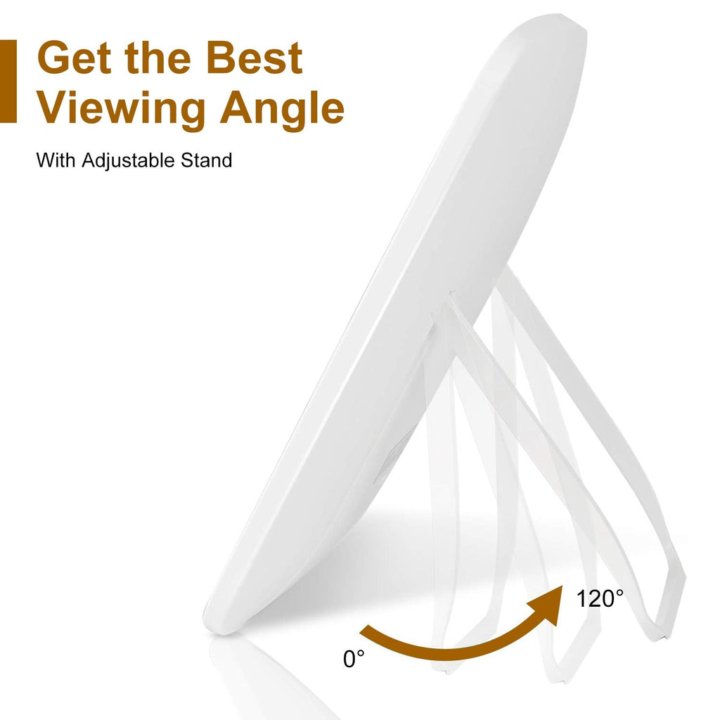 Luxora Lighted Desk Makeup Mirror – 5.98 × 8.62 in, LED, 3-Color Modes, Touch-Screen Brightness, USB Rechargeable