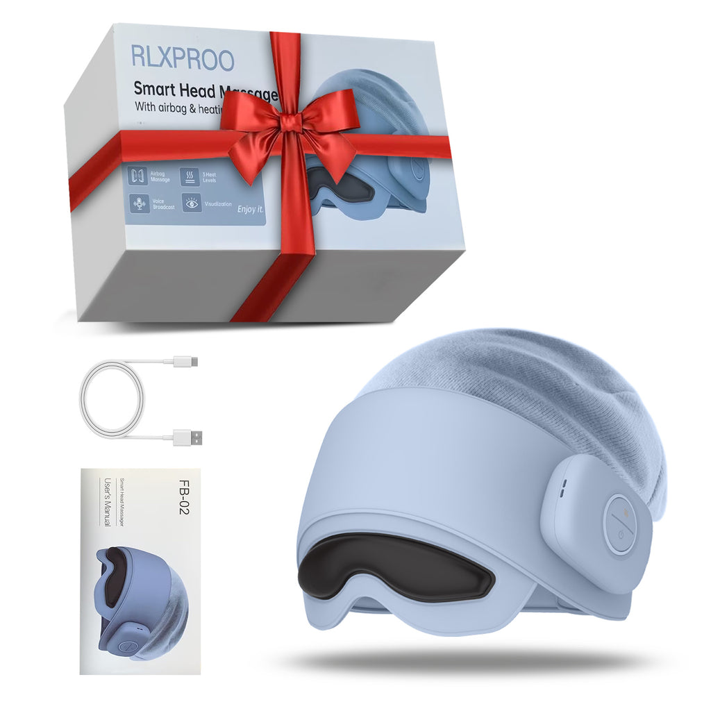 Smart Head & Eye Massager - Electric Scalp Massager with Heat & Vibration