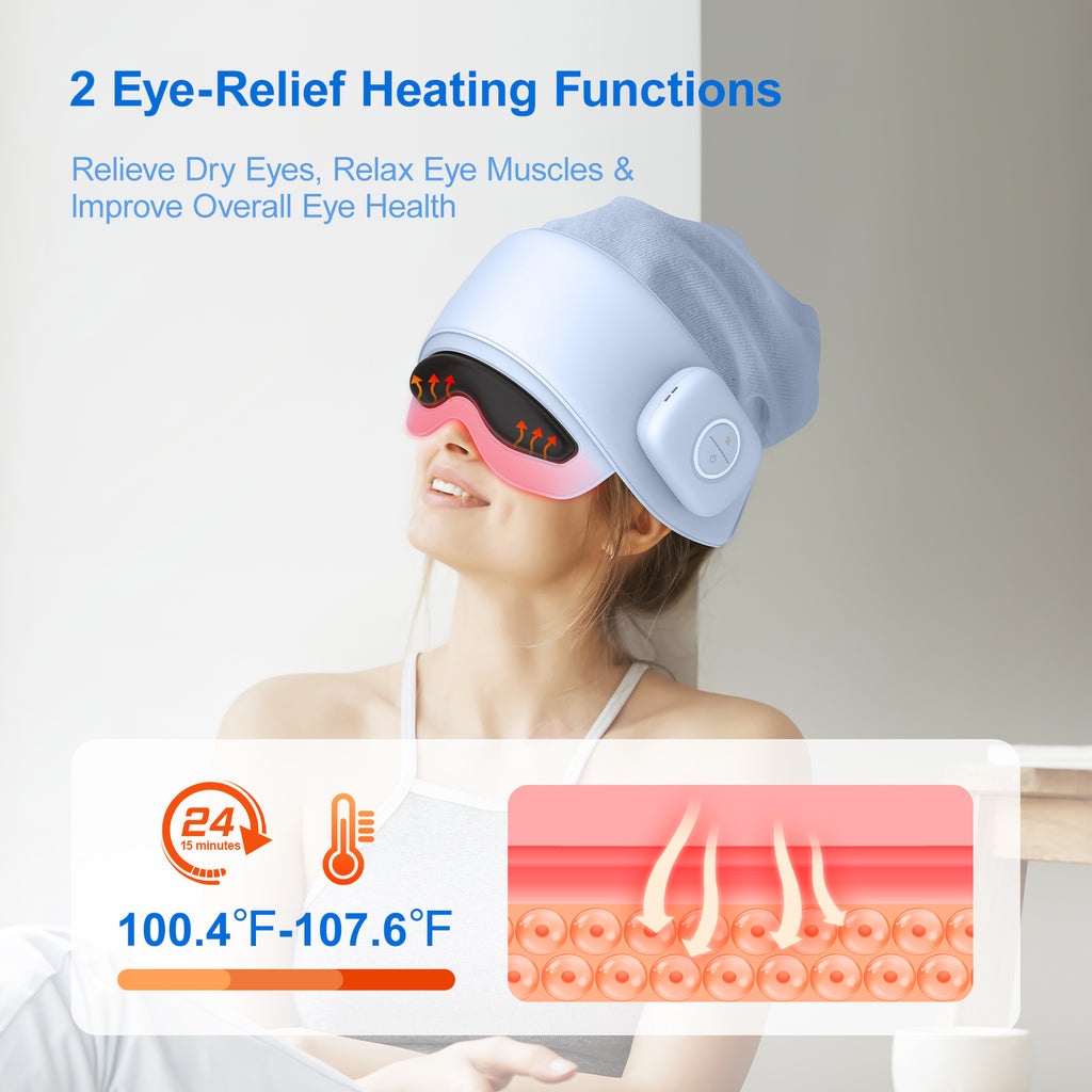 Smart Head & Eye Massager - Electric Scalp Massager with Heat & Vibration
