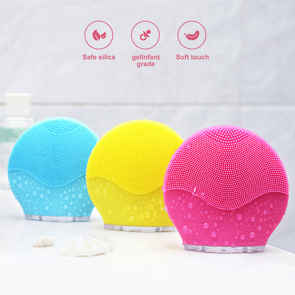 Electric waterproof silicone cleansing instrument
