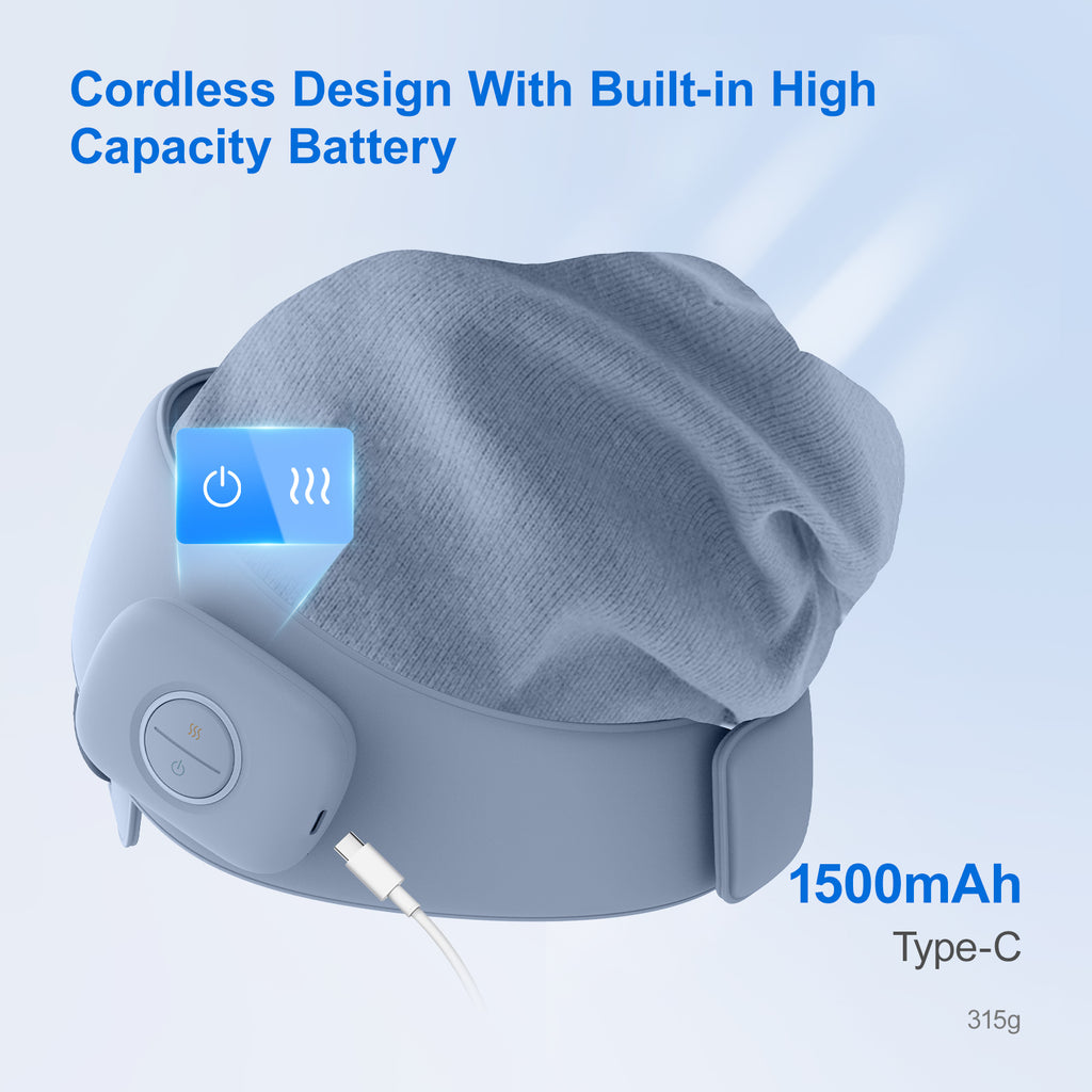 Smart Head & Eye Massager - Electric Scalp Massager with Heat & Vibration