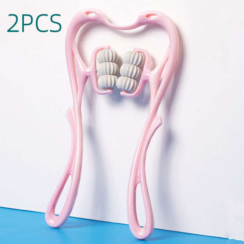 Manual Neck Massager Roller - 6-Wheel Deep Tissue Massage Tool