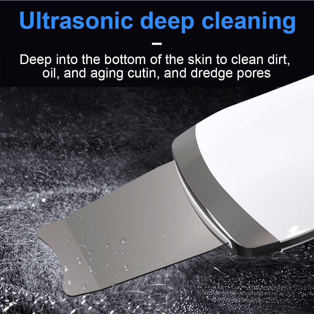 Ultrasonic Skin Scrubber - Electric Facial Spatula for Deep Pore Cleansing
