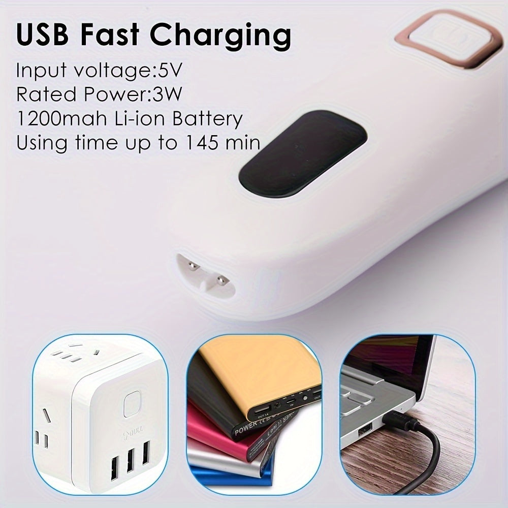 Electric Foot Callus Remover - Rechargeable Pedicure Tool with 3 Roller Heads