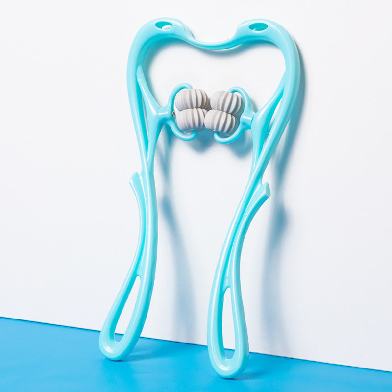 Manual Neck Massager Roller - 6-Wheel Deep Tissue Massage Tool