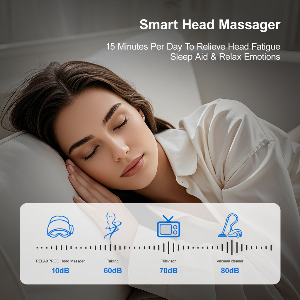 Smart Head & Eye Massager - Electric Scalp Massager with Heat & Vibration