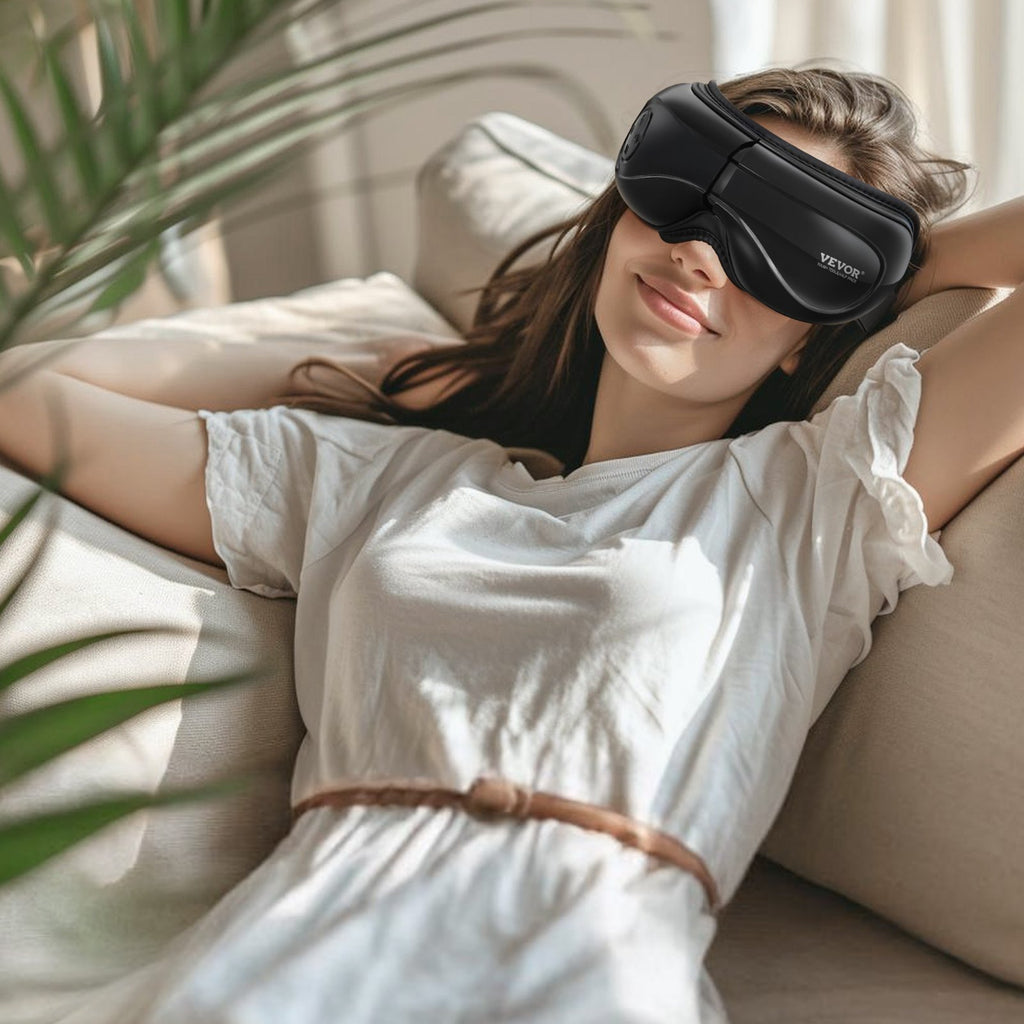 Heated Eye Massager - Bluetooth Music Eye Care Device with 5 Massage Modes